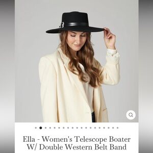 San Diego Hat Company Black Boater Hat